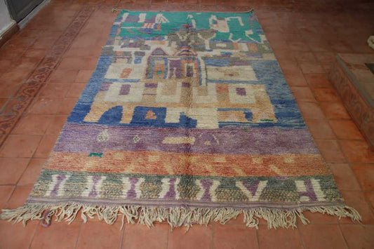 Teal Cities Recycled Boujaad Rug