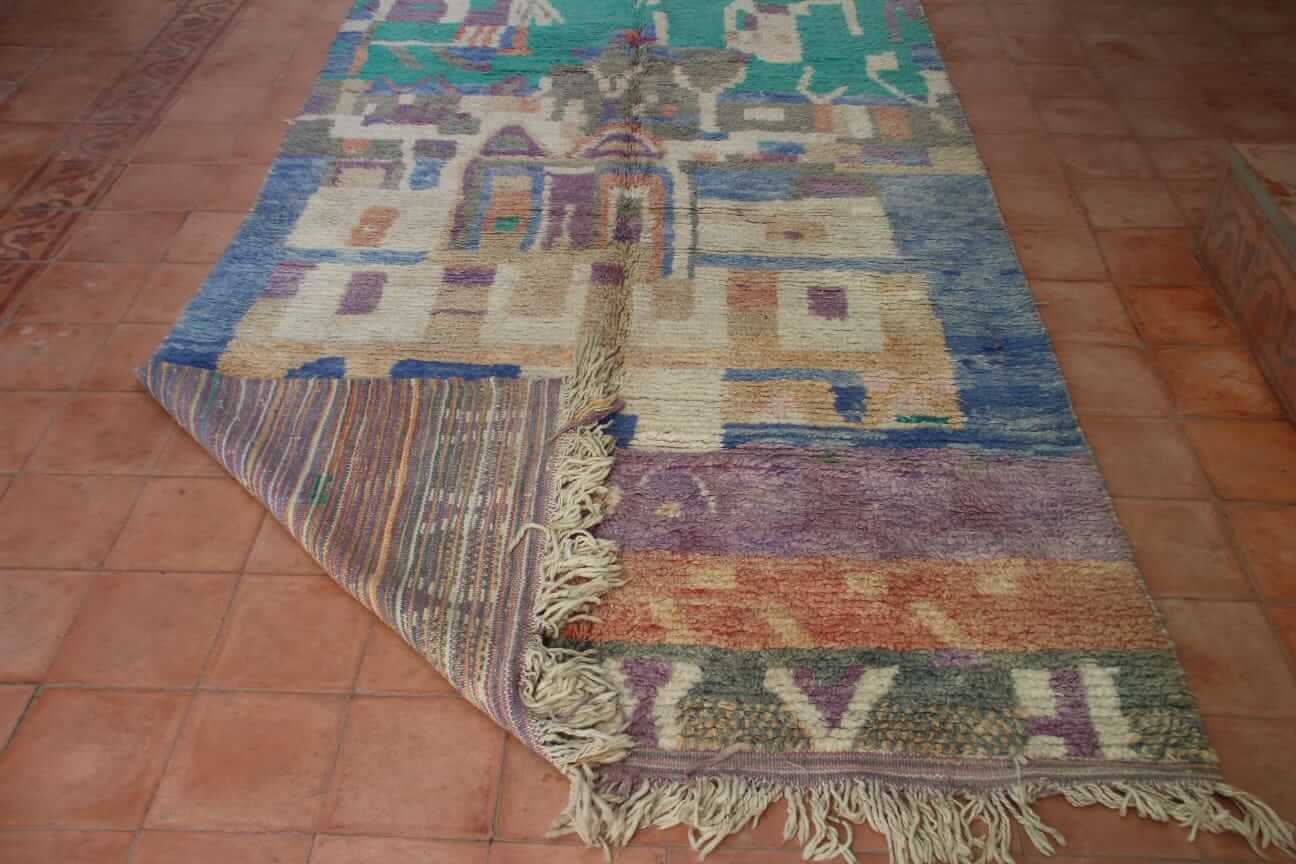 Teal Cities Recycled Boujaad Rug