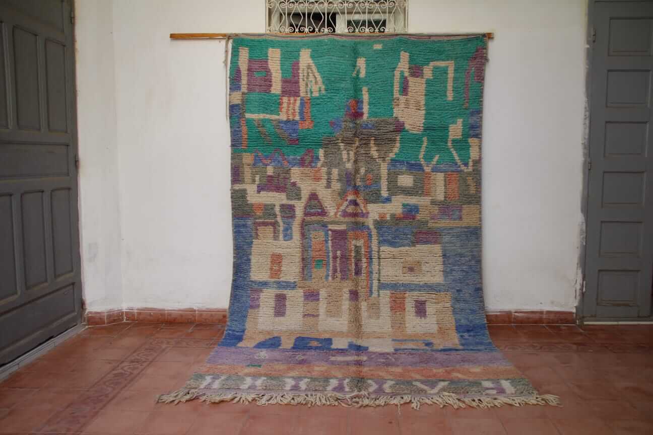 Teal Cities Recycled Boujaad Rug