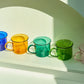 Set of Borosilicate Glass Coffee Mugs