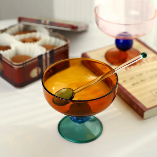 Stained Borosilicate Glass Goblet