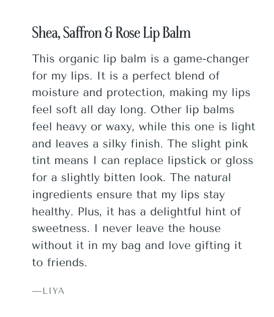 Shea, Saffron & Rose Lip Balm