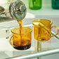 Set of Borosilicate Glass Coffee Mugs