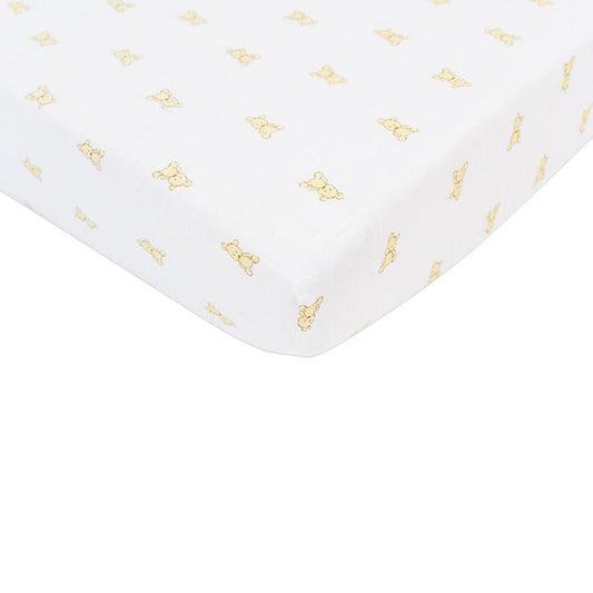 Teddy Bear Cotton Muslin Crib Sheet